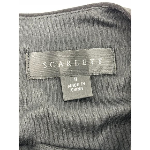 Scarlett Women's Black Sleeveless Cut Out Neck Party Cocktail Dress Size 8 - Picture 7 of 15